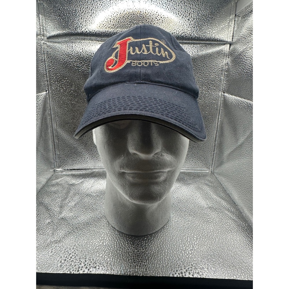 Justin Boots Mens Navy Blue Baseball Cap Quarter Horse Congress Western Hat